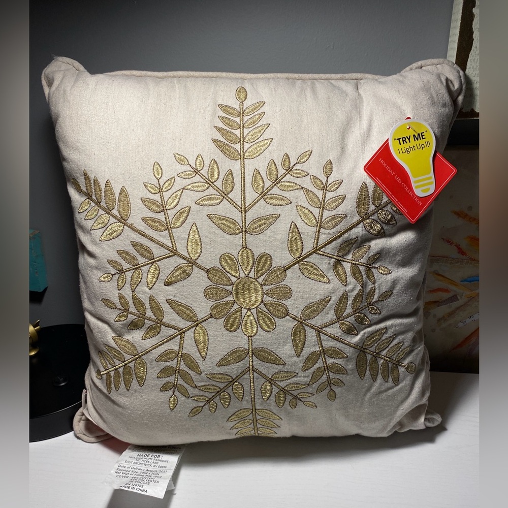 The Mountain Home Collection Holiday LED Pillow